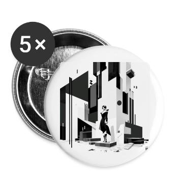 The Bauhaus Legacy - Buttons klein 25 mm (5er Pack) - Weiß - Vorne