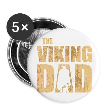 Wikinger Vater, The Viking Dad, Norse Viking - Buttons klein 25 mm (5er Pack) - Weiß - Vorne