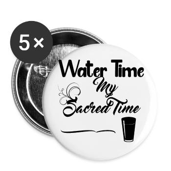 Water Time Design - Buttons small 1''/25 mm (5-pack) - white - Front