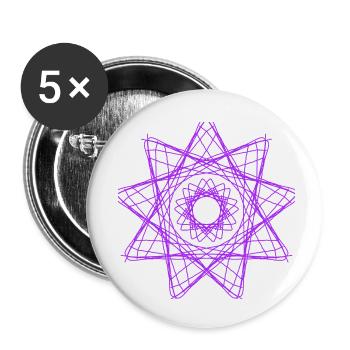 Pattern - Buttons small 1''/25 mm (5-pack) - white - Front