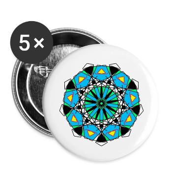 Pattern - Buttons small 1''/25 mm (5-pack) - white - Front
