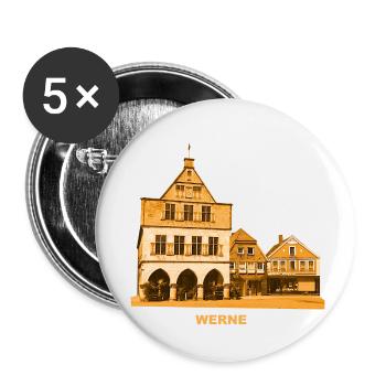 Werne Rathaus Lippe Münsterland North Rhine-Westphalia - Buttons small 1''/25 mm (5-pack) - white - Front
