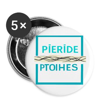 PIERIDE PTOIHES - Buttons klein 25 mm (5er Pack) - Weiß - Vorne