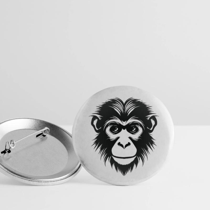 Monkey Monkey Monkey Face Jungle Buttons small 1''/25 mm (5-pack)