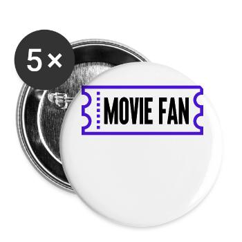 Movies Film Schauen Statement Kino Nacht Streaming - Buttons klein 25 mm (5er Pack) - Weiß - Vorne