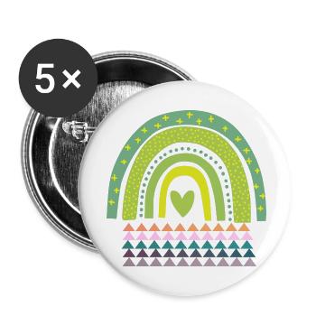 Conception de gravure avec des couleurs étonnantes - Lot de 5 petits badges (25 mm) - blanc - Devant