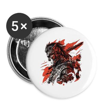 Wütend - Buttons klein 25 mm (5er Pack) - Weiß - Vorne