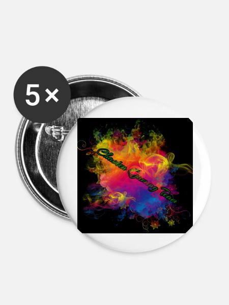 Chaoten Gaming Team2 - Buttons klein 25 mm (5er Pack) - Weiß