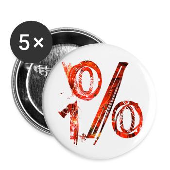 Internet email www drôle de mème grunge tech leters - Lot de 5 petits badges (25 mm) - blanc - Devant