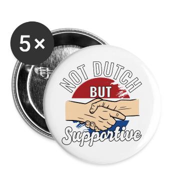 Pas hollandais mais un voyageur de campagne solidaire - Lot de 5 petits badges (25 mm) - blanc - Devant