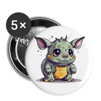 Urko der Streuer - Buttons klein 25 mm (5er Pack) - Weiß - Vorne