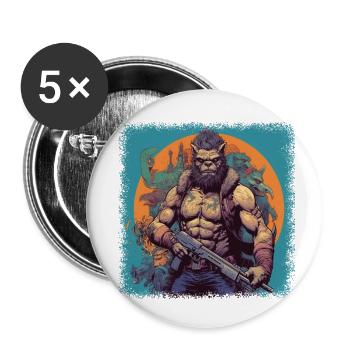 Paix mondiale Désarmement geek familial génial - Lot de 5 petits badges (25 mm) - blanc - Devant
