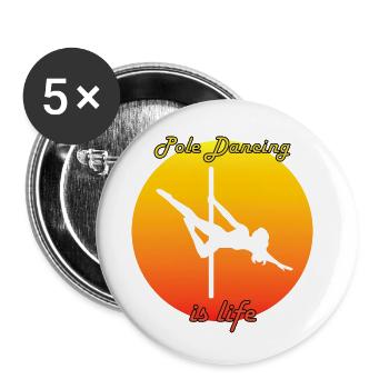 Dancing Dance Music - Buttons klein 25 mm (5er Pack) - Weiß - Vorne