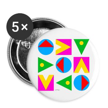 T-shirt Groovie Chick - Lot de 5 petits badges (25 mm) - blanc - Devant