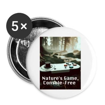 Nature s Game Console Free - Buttons small 1''/25 mm (5-pack) - white - Front
