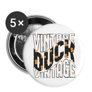 VINTAGE DUCK OG - Buttons small 1''/25 mm (5-pack) - white - Front