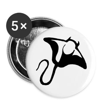 skate - Buttons small 1''/25 mm (5-pack) - white - Front