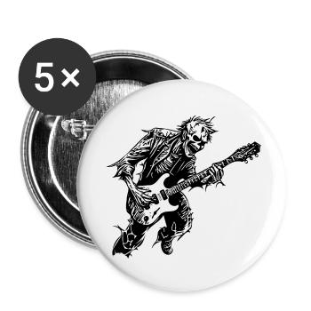 Zombie Untoter Halloween Horror - Buttons klein 25 mm (5er Pack) - Weiß - Vorne