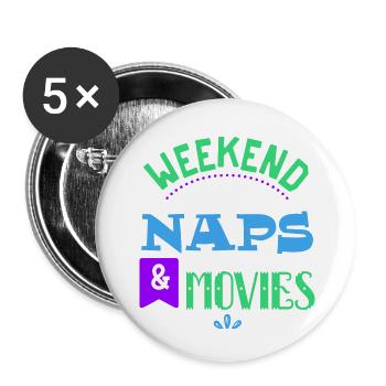 Watch Movie Statement Streaming Theater Movies - Buttons small 1''/25 mm (5-pack) - white - Front