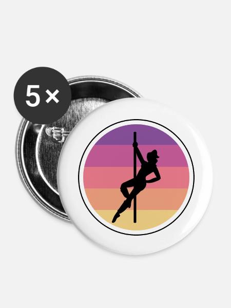 Dancing Dance Music - Buttons klein 25 mm (5er Pack) - Weiß