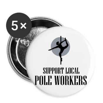 Dancing Dance Music - Buttons klein 25 mm (5er Pack) - Weiß - Vorne
