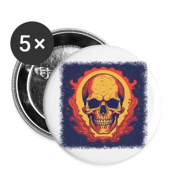 skateboarding love geek present idea exoskeletal - Buttons klein 25 mm (5er Pack) - Weiß - Vorne