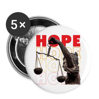 Hope - Buttons small 1''/25 mm (5-pack) - white - Front