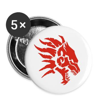 Die Höllenbestie (rot) - Buttons klein 25 mm (5er Pack) - Weiß - Vorne