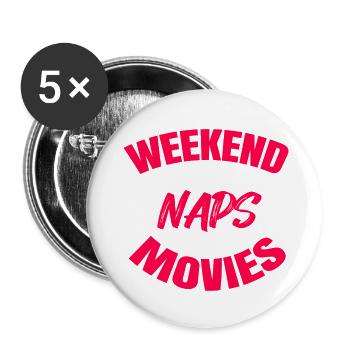 Movies Streaming Theatre Statement Cinema Night - Buttons small 1''/25 mm (5-pack) - white - Front
