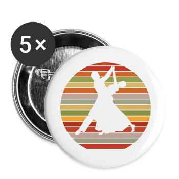 Dancing Dance Music - Buttons small 1''/25 mm (5-pack) - white - Front