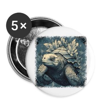 gift awesome earth planet climate animal park - Buttons klein 25 mm (5er Pack) - Weiß - Vorne