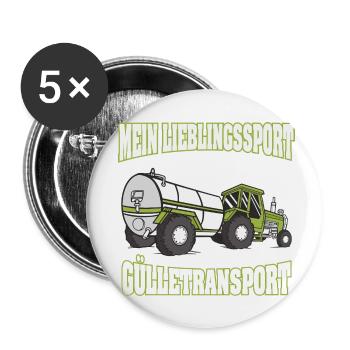 Mein Lieblingssport Gülletransport Bauer Landwirt - Buttons klein 25 mm (5er Pack) - Weiß - Vorne
