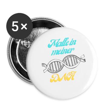 Malle in my DNA - Buttons small 1''/25 mm (5-pack) - white - Front