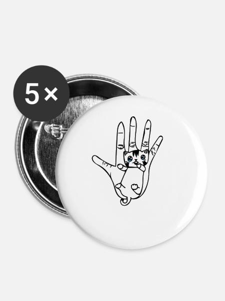 BabyElla - Buttons klein 25 mm (5er Pack) - Weiß
