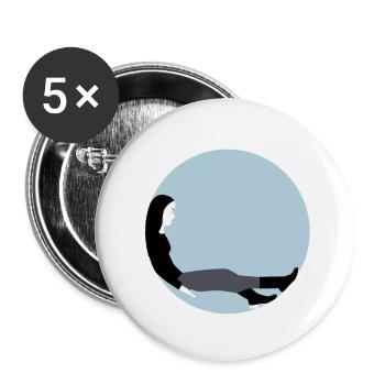 Bubble - Buttons small 1''/25 mm (5-pack) - white - Front