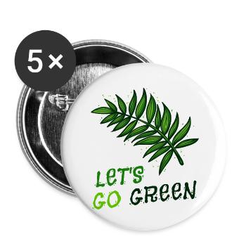 Environment Environmentalist Statement Eco-friendly - Buttons small 1''/25 mm (5-pack) - white - Front
