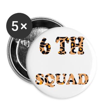 Cadeaux d’enseignants de 6e année pour les enseignants - Lot de 5 petits badges (25 mm) - blanc - Devant