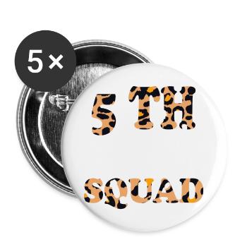 Cadeaux d’enseignants de 5e année pour les enseignants - Lot de 5 petits badges (25 mm) - blanc - Devant