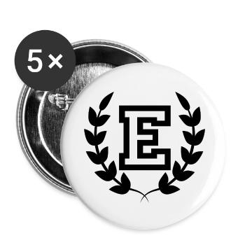 E-Sport-Newsletter - Buttons klein 25 mm (5er Pack) - Weiß - Vorne