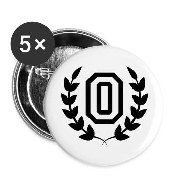 Letter o sport - Buttons small 1''/25 mm (5-pack) - white - Front
