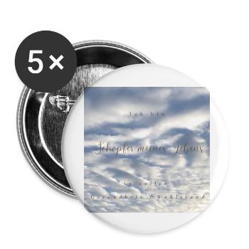 Ich bin Schöpfer meines Lebens - Buttons klein 25 mm (5er Pack) - Weiß - Vorne