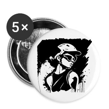 Skate - Buttons small 1''/25 mm (5-pack) - white - Front