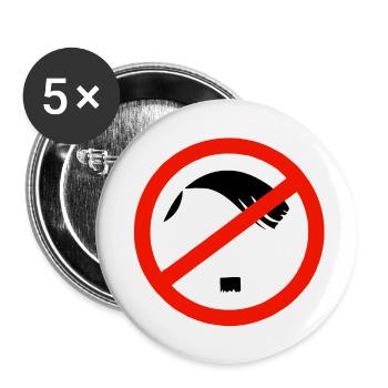 Kein Platz für Menschenfeinde - Buttons klein 25 mm (5er Pack) - Weiß - Vorne