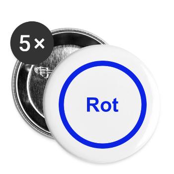 Rot - Buttons klein 25 mm (5er Pack) - Weiß - Vorne