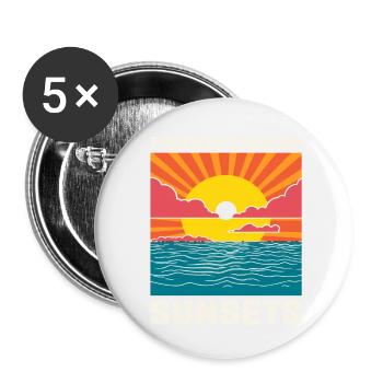 Forever Chasing Sunsets - Buttons klein 25 mm (5er Pack) - Weiß - Vorne