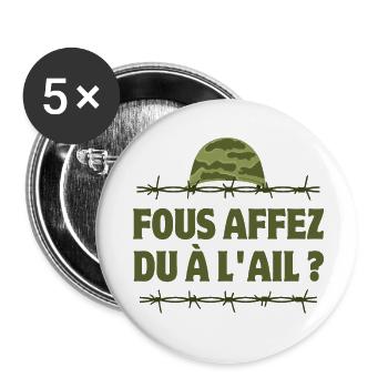 septième compagnie, la septième compagnie - Lot de 5 petits badges (25 mm) - blanc - Devant