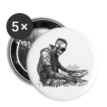 Keyboarder | Pianist | Musicians | Keyboard player - Buttons small 1''/25 mm (5-pack) - white - Front
