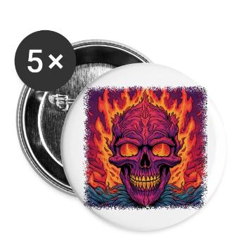 idée présente cage geek blagues doigts mignons - Lot de 5 petits badges (25 mm) - blanc - Devant