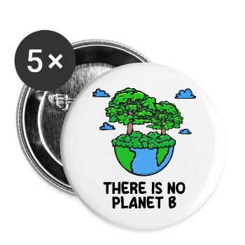 Planet Earth Environment Environmentalist Tree Statement - Buttons small 1''/25 mm (5-pack) - white - Front