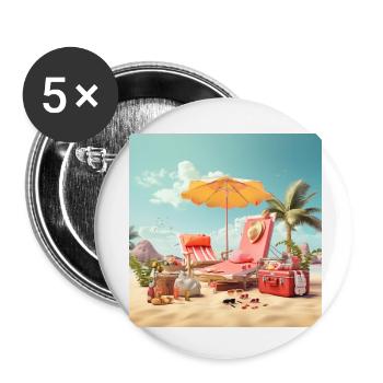 Holiday Joy Trend Shirt - Buttons small 1''/25 mm (5-pack) - white - Front